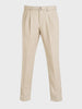 Men's Beige Relaxed Fit Solid Utility Trousers