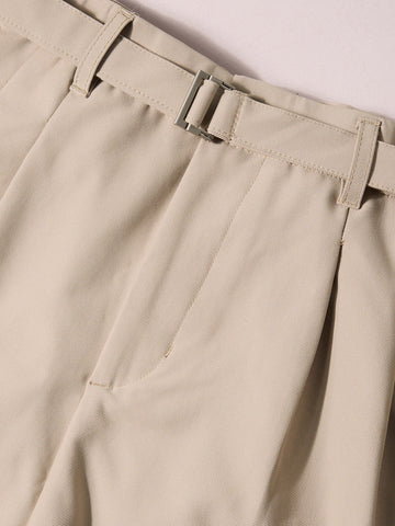 Men's Beige Relaxed Fit Solid Utility Trousers