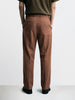 Men's Brown Relaxed Fit Solid Utility Trousers