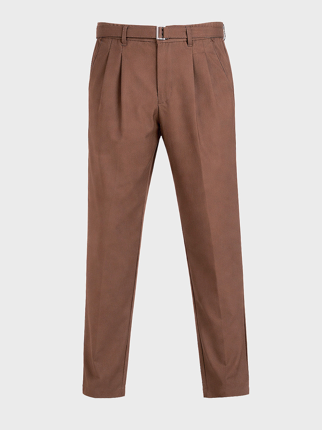 Men's Brown Relaxed Fit Solid Utility Trousers