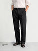 Men's Black Relaxed Fit Solid Utility Trousers