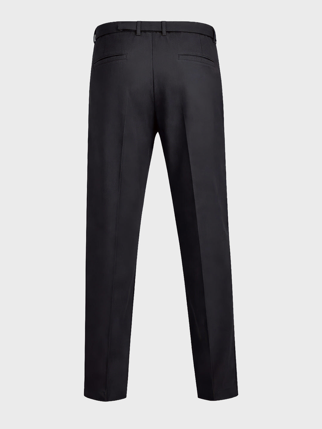 Men's Black Relaxed Fit Solid Utility Trousers