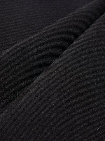 Men's Black Relaxed Fit Solid Utility Trousers