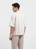 Men's Cream Boxy Fit Resort Wear Textured Shirt