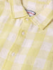 Men's Yellow Relaxed Fit Checked Casual Shirt