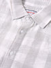 Men's Grey Relaxed Fit Checked Casual Shirt