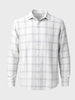 Men's White Relaxed Fit Checked Casual Shirt