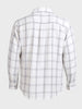Men's White Relaxed Fit Checked Casual Shirt
