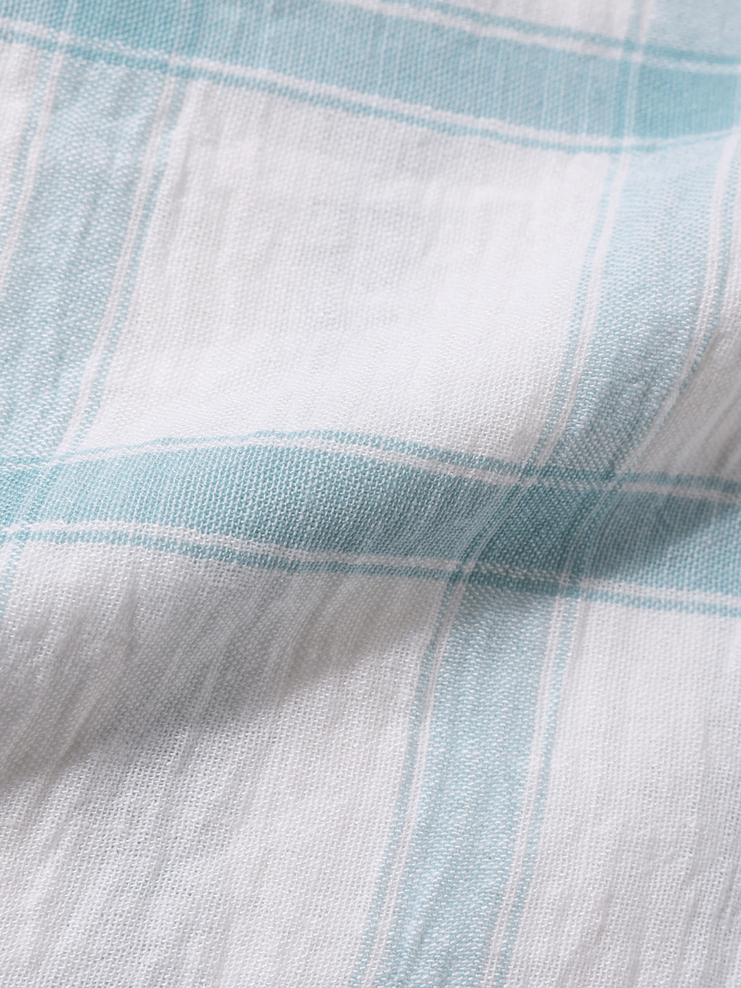 Men's White Relaxed Fit Checked Casual Shirt