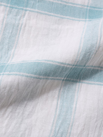 Men's White Relaxed Fit Checked Casual Shirt