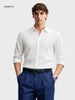 Men's White Slim Fit Textured Party Wear Shirt