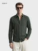 Men's Green Slim Fit Solid Party Wear Shirt