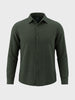Men's Green Slim Fit Solid Party Wear Shirt