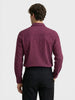 Men's Maroon Slim Fit Textured Party Wear Shirt