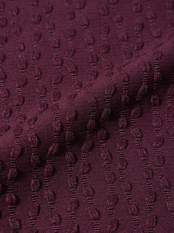 Men's Maroon Slim Fit Textured Party Wear Shirt