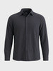 Men's Grey Slim Fit Solid Party Wear Shirt