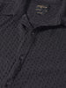 Men's Black Slim Fit Textured Party Wear Shirt