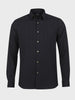Men's Black Regular Fit Textured Party Wear Shirt