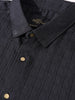 Men's Black Regular Fit Textured Party Wear Shirt