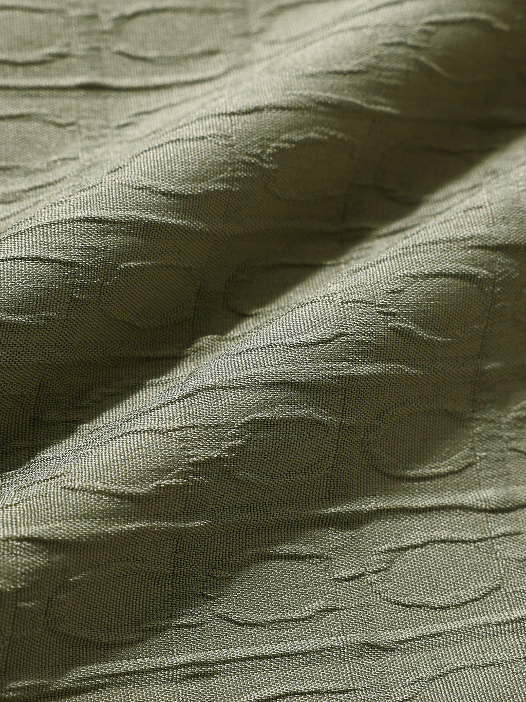 Men's Green Regular Fit Textured Party Wear Shirt