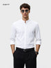 Men's White Slim Fit Textured Party Wear Shirt