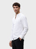 Men's White Slim Fit Textured Party Wear Shirt