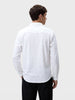 Men's White Slim Fit Textured Party Wear Shirt
