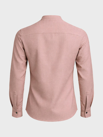Men's Purple Slim Fit Textured Party Wear Shirt