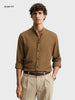 Men's Olive Slim Fit Textured Party Wear Shirt
