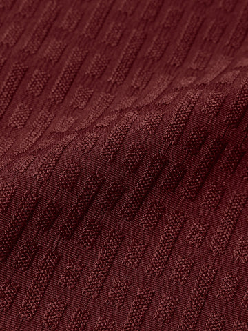 Men's Maroon Slim Fit Textured Party Wear Shirt