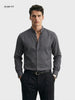 Men's Grey Slim Fit Textured Party Wear Shirt