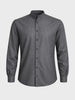 Men's Grey Slim Fit Textured Party Wear Shirt