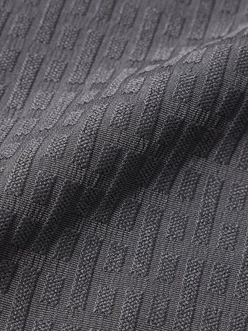 Men's Grey Slim Fit Textured Party Wear Shirt