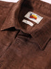 Men's Brown Boxy Fit Textured Resort Wear Shirt