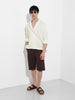 Men's Cream Relaxed Fit Resort Wear Shirt