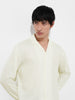 Men's Cream Relaxed Fit Resort Wear Shirt