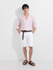 Men's Pink Relaxed Fit Resort Wear Shirt
