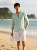Men's Green Relaxed Fit Resort Wear Shirt