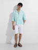 Men's Green Relaxed Fit Resort Wear Shirt