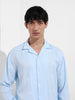 Men's Blue Relaxed Fit Resort Wear Shirt