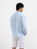 Men's Blue Relaxed Fit Resort Wear Shirt