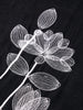 Men's Black Relaxed Fit  Embroided Casual Shirt