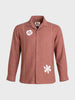 Men's Rust Relaxed Fit Embroidered Casual Shirt