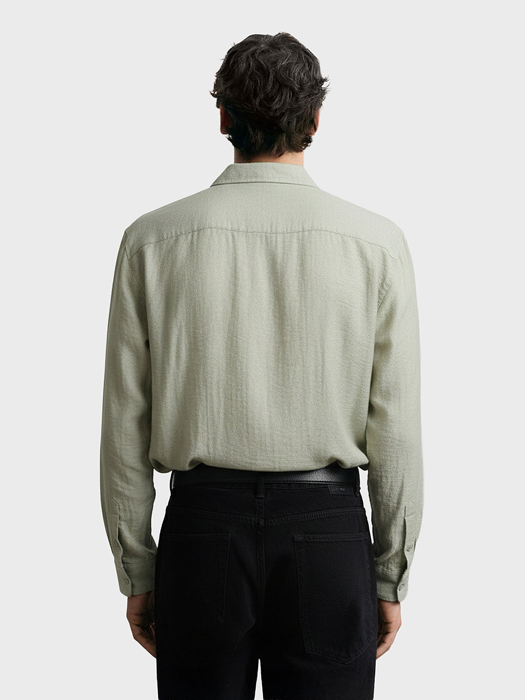 Men's Green Relaxed Fit Printed Casual Shirt