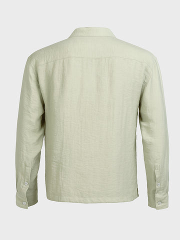 Men's Green Relaxed Fit Printed Casual Shirt