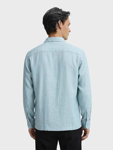 Men's Blue Relaxed Fit Printed Casual Shirt