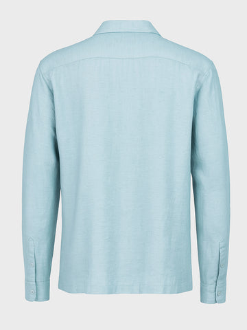 Men's Blue Relaxed Fit Printed Casual Shirt