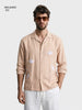 Men's Pink Relaxed Fit Embroidered Casual Shirt