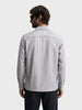 Men's Grey Relaxed Fit Embroidered Casual Shirt
