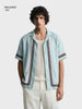 Men's Green Relaxed Fit Embroidered Casual Shirt